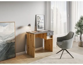 Písací stôl RICO dub artisan/sivá