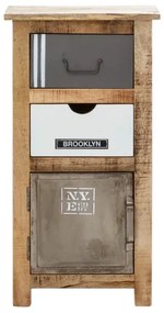 furniture-nabytek.cz - Masívna kúpeľňová spodná skrinka Pune z mangového dreva, lakovaná, viacfarebná – 42×30×80 cm
