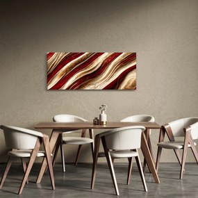 Obraz - Zlato - biela textúra (120x50 cm)