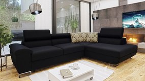 Rohová rozkladacia sedačka Alvin Premium, Dostupné poťahy: Otusso 16 + Otusso 16 + Velvetto 12, Strana: pravá