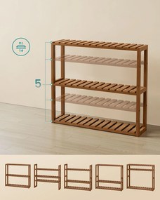 Polička do kúpeľne Derek, bambus