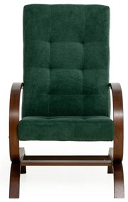 Kreslo Lux, zelená (AN 3207/orech)