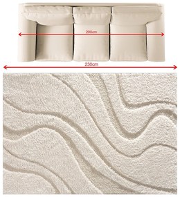 Koberec Relief cream 160x230 cm