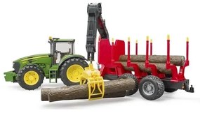 Hračka Bruder - John Deer 7930 lesný traktor s prívesom
