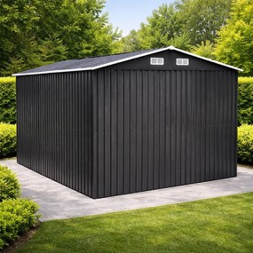Záhradný domček BestBerg BBSH-1208A / 10,1 m² / 389 x 260 x 202 cm / antracitová/biela