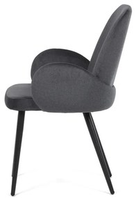 Autronic BONTEC Jedálenská stolička, šedá, zamatová látka, DCL-X7129 GREY2 Farba: Šedá