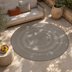 Béžový vonkajší koberec Universal Silvana Rutto, ⌀ 120 cm