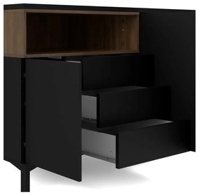 Čierna komoda 176x90x49 cm Roomers – Tvilum