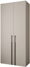 Šatníková skriňa 110 cm Carmela 40-3 (kašmír + čierna). Akcia -20%. Vlastná spoľahlivá doprava až k Vám domov. 1126595