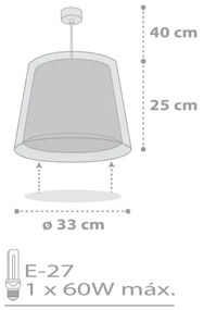 Dalber 81192E - Detský luster LIGHT FEELING 1xE27/60W/230V