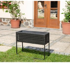 Čierny záhradný kvetináč Bonami Essentials Magnolia