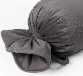 Biante Zamatový vankúš valec bonbon Velvet Prémium SVP-017 Tmavo sivý 15x100 cm