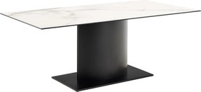 Jedálenský stôl Marbella 200 cm čierny/mramorovo biely