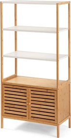 Noela Bambusová skrinka s policami STRADO biela