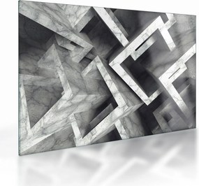Abstraktný sklenený obraz kociek (70x50 cm)