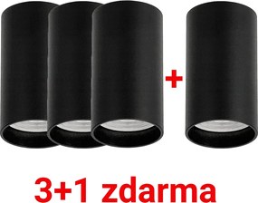 BERGE LED svietidlo pre povrchovú montáž FIGU - čierne 3+1 ZADARMO