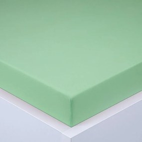 Napínacia plachta na posteľ jersey EXCLUSIVE svetlo zelená 90 x 200 cm