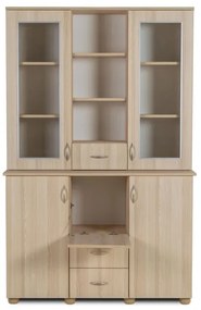 Zostava Pierot hladká, akacie (U7 satyna, sklo číre bez lepení)