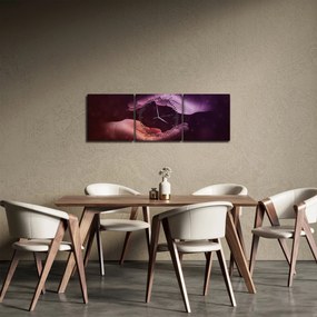 Obraz rúk (s hodinami) (90x30 cm)