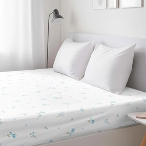 Goldea bavlnená napínacia plachta - nezábudky 80 x 160 cm