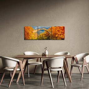 Obraz - Konitsa most (s hodinami) (90x30 cm)