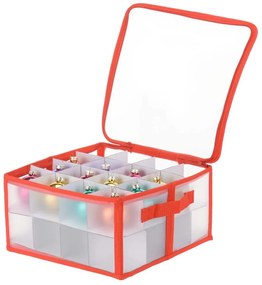 Úložný box na banky Christmas, 34x34x17 cm, červená