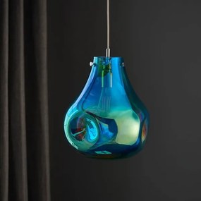 Endon 99791 - Luster na lanku EUROPA 1xE27/10W/230V modrá