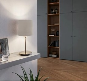 Eglo 54745 - Stolná lampa ANADIA 1xE14/40W/230V taupe/matný chróm