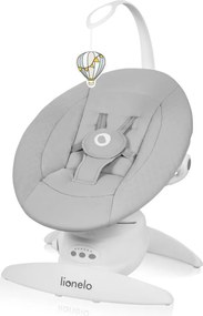 Lionelo - Detské hojdacie lehátko s melódiou IRIS Grey Concrete