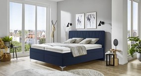 Posteľ Moosa 180x200 cm, námornícka modrá látka