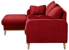 Červená rohová pohovka (ľavý roh) Beata - Ropez