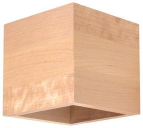 Nástenné svietidlo Quad, 1x drevené tienidlo