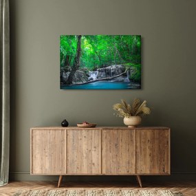 Obraz - Vodopád Erawan, Kanchanaburi, Thajsko (90x60 cm)