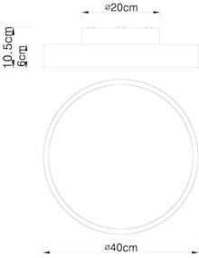 Globo 41745-24 - LED Stmievateľné stropné svietidlo RAINER LED/24W/230V + DO