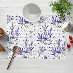 Biante Dekoračné prestieranie na stôl PML-082 Vetvičky levandúľ s vázičkami 30x40 cm