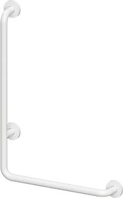 Bemeta Design HELP: Madlo, 890 mm, v tvare L, ľavé, s krytkou, biela - 301112043