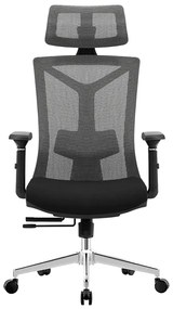 Kancelárska ergonomická stolička Neoseat MARCO — látka, čierna, nosnosť 150 kg