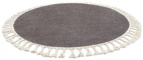 Dywany Łuszczów Kusový koberec Berber 9000 brown kruh - 160x160 (priemer) kruh cm