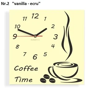 Coffee Time nástenné kuchynské hodiny vanilla-ecru