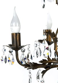 ONLI - Luster na reťazi TERESA 5xE14/6W/230V bronzová