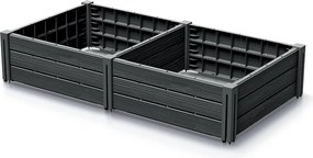 Sada 2 ks vyvýšených záhonů Bas Planty 61,8 cm antracitová
