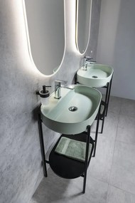 Isvea Isvea, INFINITY OVAL keramické umývadlo na dosku, 60x40 cm, matná zelena Mint, 10NF65060-2T