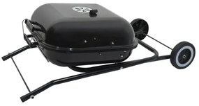 Prenosný gril na drevené uhlie čierna