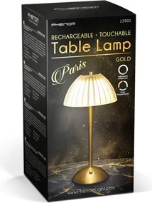 LED stmievateľná nabíjateľná stolová lampa PARIS LED/2W/5V 800 mAh zlatá