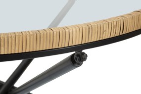 Konferenční stolek Saint Barth 80 cm hnědo-černý