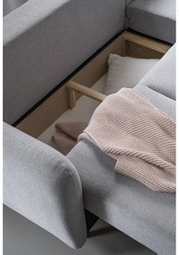 Svetlosivá rozkladacia rohová pohovka Miuform Scandic Lagom, pravý roh