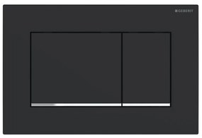GEBERIT Sigma30 ovládacie tlačítko dvojčinné, lakované, čierna matná/lesklý chróm/čierna matná, s easy-to-clean, 115.883.14.1