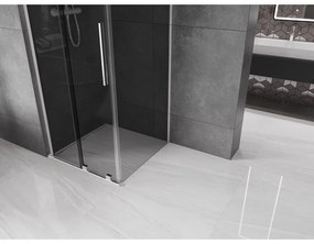 Mexen Velar L, sprchový kút s posuvnými dverami 90 x 90 cm, 8mm šedé sklo, chrómová, 871-090-090-43-01