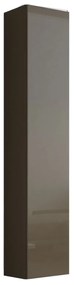 Vysoká závesná skrinka Zigo 180, Farby: čierny / čierny lesk