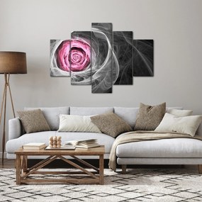 Obraz - Abstraktné ruže, fuchsiová (150x105 cm)